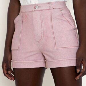 Not Actually Denim Pink Cuffed Shorts
